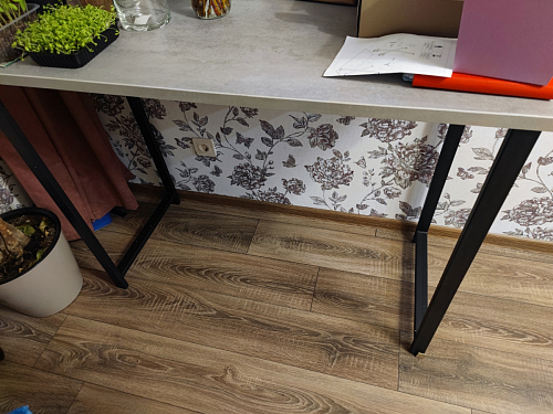 Барная стойка Дилан Лофт 120х60х90 бетон фото покупателя 69