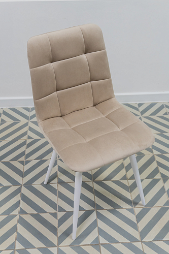 Стул на металлокаркасе Чилли К темно-серый (velutto 32) / черный из шоурума 6