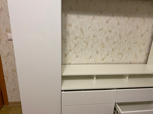 Готовая гостиная Румба белый / белый глянец  - Уцененный экземпляр фото покупателя 20