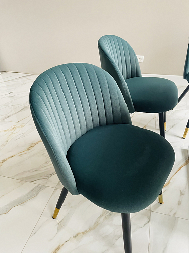 Стул на металлокаркасе Gabi 1 light purple / black / gold фото покупателя 151