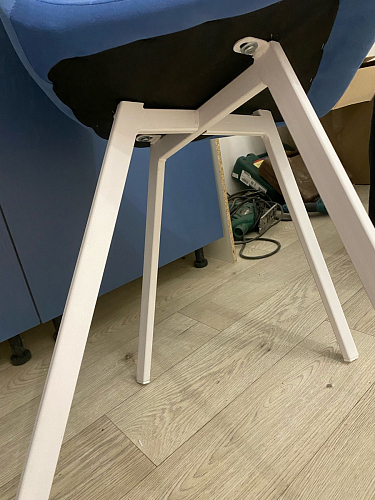 Стул на металлокаркасе Чилли К светло-серый велюр / черный каркас фото покупателя 1454