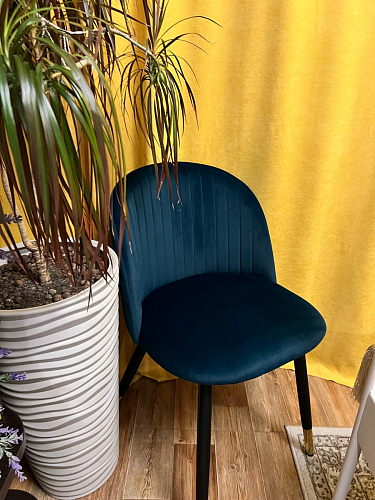 Стул на металлокаркасе Gabi dark beige / black / silver фото покупателя 201