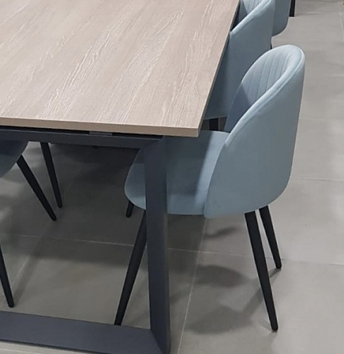 Стул на металлокаркасе Gabi dark beige / black / silver фото покупателя 219