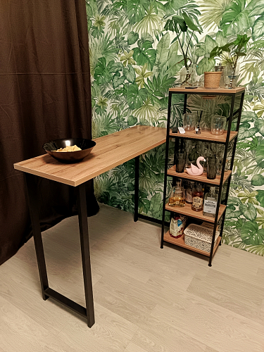 Барная стойка Дилан Лофт 120х40х98 дуб делано темный фото покупателя 79