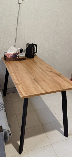 Стол Тринити Лофт 120 32 мм дуб галифакс табако / черный матовый фото покупателя 215