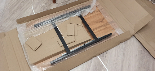 Деревянный стол Лота Лофт 140х80 черный матовый / бетон светлый фото покупателя 826