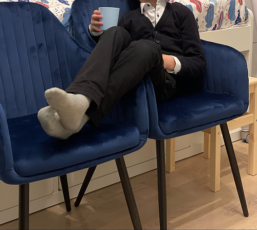 Стул на металлокаркасе Slam синий фото покупателя 97