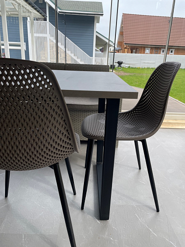 Стол Лота Лофт 120 32 мм бетон / черный матовый фото покупателя 432