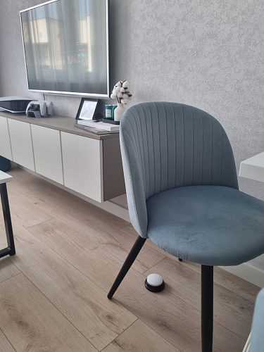 Стул на металлокаркасе Gabi 1 light purple / black фото покупателя 515