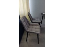 Стул на металлокаркасе Челси светло-серый / черный каркас фото покупателя 141