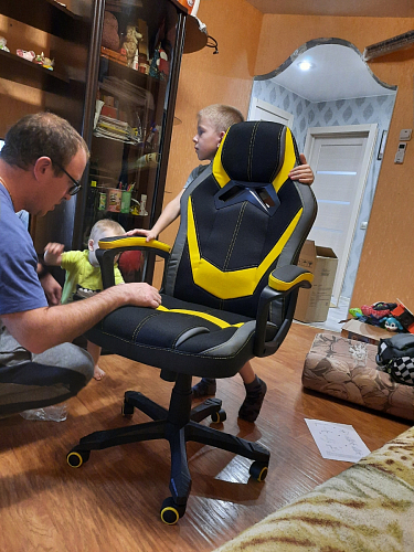 Компьютерное кресло Bens черное / серое / желтое фото покупателя 6