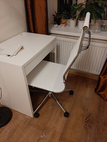 Компьютерное кресло Reus белая сетка / хром фото покупателя 64