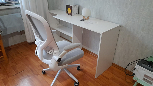 Компьютерное кресло Konfi light gray / blue / white фото покупателя 195