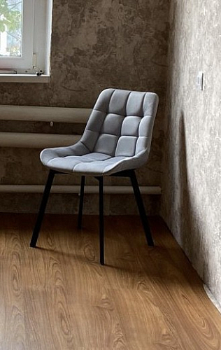 Стул на металлокаркасе Челси бежевый / черный фото покупателя 55