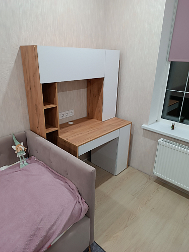 Письменный стол Комфорт 12.71 дуб золотой craft / белая аляска фото покупателя 119