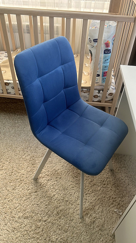 Стул на металлокаркасе Чилли светло-серый / белый каркас фото покупателя 259