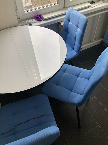 Стул на металлокаркасе Чилли К кирпичный / черный фото покупателя 163