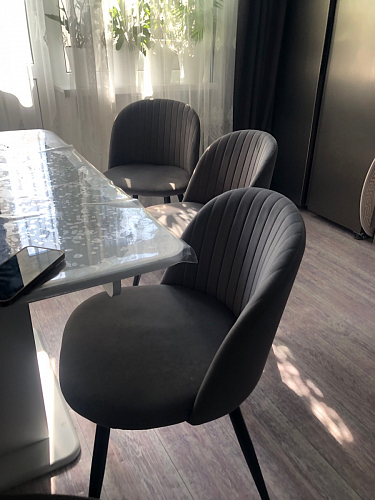 Стул на металлокаркасе Gabi gray / black фото покупателя 620