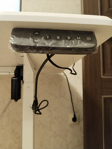 Компьютерный стол Маркос с механизмом подъема 140х80х75 орех кантри / белый фото покупателя 20