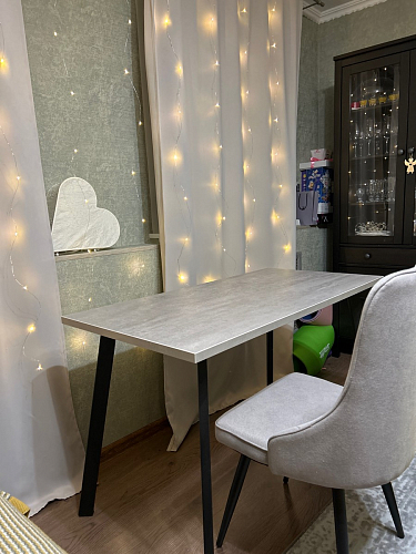 Стол Тринити Лофт 120 32 мм дуб галифакс табако / черный матовый фото покупателя 503