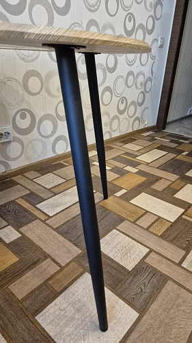 Стеклянный стол Абилин 100(140)х100х76 мрамор черный / черный матовый фото покупателя 62