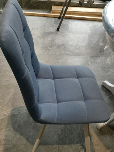 Стул на металлокаркасе Чилли синяя ткань / белый фото покупателя 1263