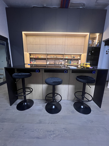 Барный стул 5008-LM Bruno синий / хром фото покупателя 1