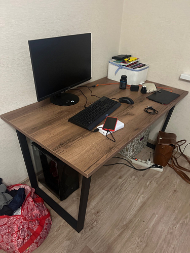 Деревянный стол Лота Лофт 120x75 дуб крафт табачный / черный матовый фото покупателя 842