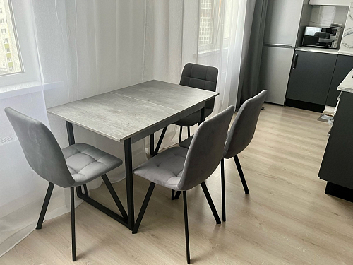 Стул на металлокаркасе Чилли зеленый / черный фото покупателя 773