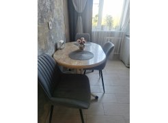 Стул на металлокаркасе Вейв светло-серый (hl 63) / 10К черный каркас фото покупателя 63