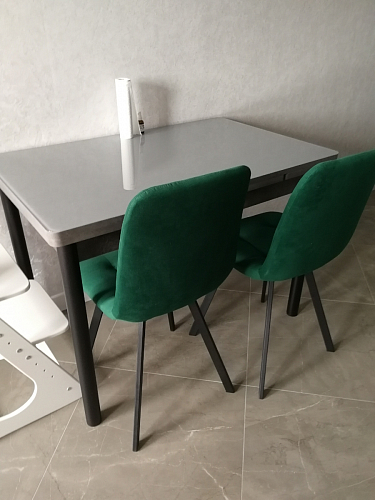 Стул на металлокаркасе Чилли синяя ткань / белый фото покупателя 1506