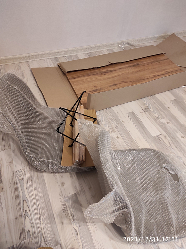 Пластиковый стул Eames PC-015 серо-голубой / дерево фото покупателя 50