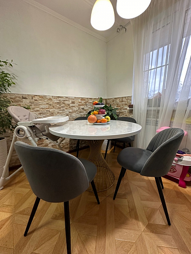 Стул на металлокаркасе Gabi dark beige / black / silver фото покупателя 345