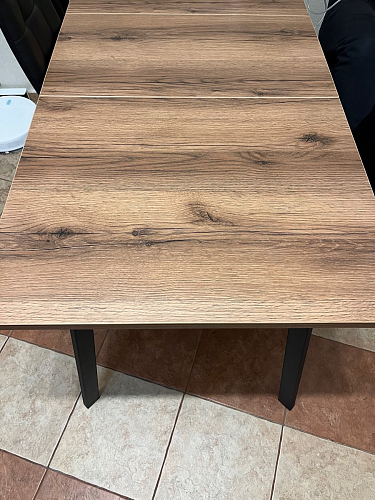 Стол Тринити Лофт 120 32 мм дуб галифакс табако / черный матовый фото покупателя 476