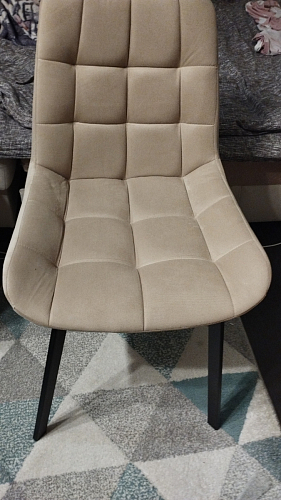 Стул на металлокаркасе Челси бежевый / черный фото покупателя 91