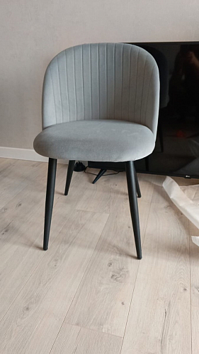 Стул на металлокаркасе Gabi 1 light blue / black / gold фото покупателя 87