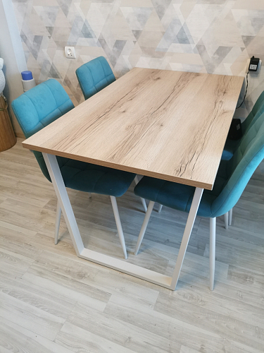 Стол Лота Лофт 120 32 мм бетон / черный матовый фото покупателя 324