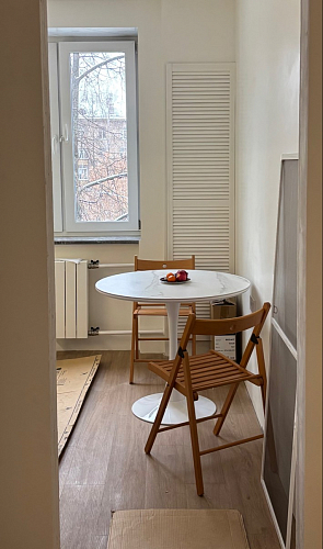 Стол Тулип 80х73 мрамор черный / белый фото покупателя 79