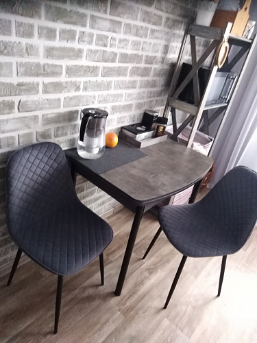 Стул на металлокаркасе Capri голубой фото покупателя 25