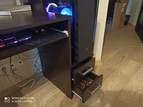 Компьютерный стол Джаз-24 правый дуб сонома фото покупателя 53