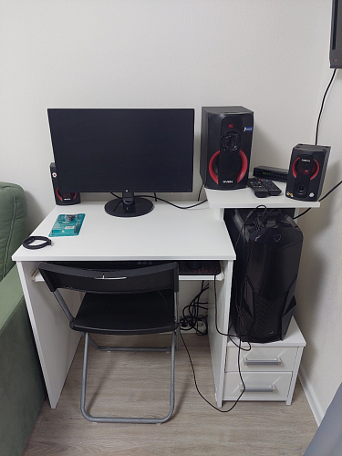 Компьютерный стол Джаз-24 правый дуб сонома фото покупателя 134