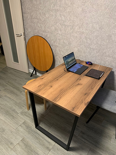 Деревянный стол Лота Лофт 120x75 дуб крафт табачный / черный матовый фото покупателя 590