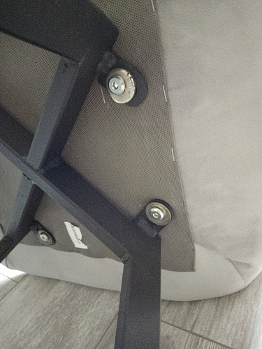 Стул на металлокаркасе Чилли К светло-серый велюр / черный каркас фото покупателя 23