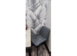 Стул на металлокаркасе Вейв светло-серый (hl 63) / 10К черный каркас фото покупателя 90