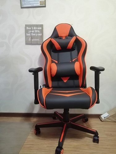 Компьютерное кресло Racer черное / оранжевое фото покупателя 167