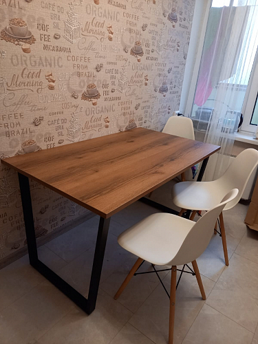 Деревянный стол Лота Лофт 120x75 дуб крафт табачный / черный матовый фото покупателя 886