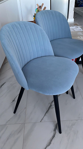 Стул на металлокаркасе Gabi 1 light purple / black / gold фото покупателя 79