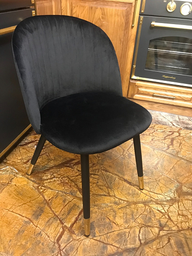 Стул на металлокаркасе Gabi dark beige / black / silver фото покупателя 687