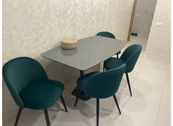 Стол на тумбе Теон дуб антор натуральный / графит фото покупателя 1