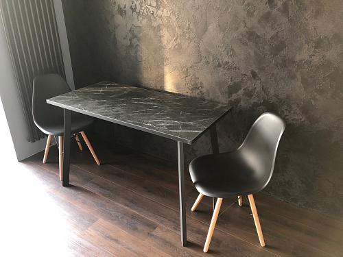 Стол Тринити Лофт 120 32 мм дуб галифакс табако / черный матовый фото покупателя 530